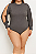 Body cinza com abertura nas mangas - Imagem 1