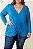 Blusa azul com amarração - Imagem 1