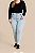 Calça jeans clara de botões - Imagem 1