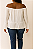 Blusa ombro a ombro manga longa branca - Imagem 2