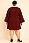 Vestido Vinho com fenda nas mangas - Imagem 2