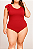 Body Vermelho manga com babadinho - Imagem 1