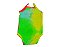 CONJUNTO BODY FRU-FRU E SHORTS TIE DIE VERMELHO E AMARELO - Imagem 4