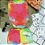 CONJUNTO BODY FRU-FRU E SHORTS TIE DIE VERMELHO E AMARELO - Imagem 1