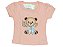Conjunto Menina shorts e camiseta rosa ursinho fashion cute  Tamanho 1 - Imagem 2