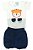 CONJUNTO MENINO BODY TIGRE  / BERMUDA  - TAMANHO P AO G - Imagem 1