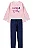 CONJUNTO INFANTIL MENINA MEIA ESTAÇÃO SUPER GIRL ROSABB - TAMANHO 2 AO 10 - Imagem 1