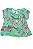 CONJUNTO MENINA BLUSINHA  FLORAL/ MANGA CURTA SILK  FLOWER C/ GLITTER  C/ SHORTS  - TAMANHO P AO G - Imagem 2