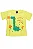 CONJUNTO MENINO CAMISETA AMARELA SILK DE DINOSAURO VERDE  C/ BERMUDA PRETA - TAMANHO 1 AO 8 - Imagem 3