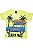 CONJUNTO MENINO CAMISETA AMARELA SILK ALOHA TIME C/ BERMUDA AZUL- TAMANHO 1 AO 8 - Imagem 4