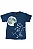 CONJUNTO MENINO CAMISETA AZUL ESCURO SILK DE DINOSAURO E LUA  C/ BERMUDA CINZA- TAMANHO 1 AO 8 - Imagem 4