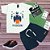 CONJUNTO MENINO CAMISETA BRANCA SILK DE LEÃO  C/ BERMUDA AZUL MARINHO- TAMANHO 1 AO 8 - Imagem 2