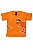 CONJUNTO MENINO CAMISETA LARANJA SILK DE DINOSSAURO  C/ BERMUDA PRETA  - TAMANHO 1 AO 8 - Imagem 3
