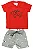 CONJUNTO MENINO WOOF WOFF  SILK DE CACHORRO/ BERMUDA TAMANHO P AO GG - Imagem 1