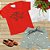CONJUNTO MENINO WOOF WOFF  SILK DE CACHORRO/ BERMUDA TAMANHO P AO GG - Imagem 2