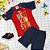 CONJUNTO MENINO AZUL C/VERMELHO COM SILK BEST KID EVER C/ BERMUDA AZUL TAMANHO P AO GG - Imagem 2