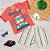 CONJUNTO MENINO CAMISETA CAT HEAR ME SALMÃO  / BERMUDA   - TAMANHO P AO G - Imagem 2