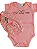 CONJUNTO BODY RIBANA ROSA  COM SILK GATINHA E BABADOR - TAMANHO P AO GG - Imagem 2