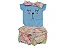 CONJUNTO DE SHORTS TIE DIE ROSA COM TIARA TAMANHO 3 A 12 MESES - Imagem 3