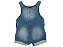 CONJUNTO JARDINEIRA FEM JEANS ANNA 2256  COM BODY  ROSA TAMANHOS P AO 1 - Imagem 3