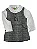 CONJUNTO VESTIDO + CAMISA DIANA 2139 - TAMANHOS P AO 3 - Imagem 2