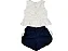 CONJUNTO LIZ - SHORTS E BLUSINHA COM APLIQUE DE LAÇO E CORAÇÃO - TAMANHOS DO P AO 4 - Imagem 5