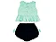 CONJUNTO LIZ - SHORTS E BLUSINHA COM APLIQUE DE LAÇO E CORAÇÃO - TAMANHOS DO P AO 4 - Imagem 5