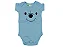 TRIJUNTO DE BODY AZUL COM SILK DE URSO COM SHORTS SARUEL E BABADOR TAMANHO P A 12 MESES - Imagem 2