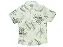 CAMISA MENINO FLORAL DE LINHO FUNDO COR AREIA COM FOLHAGEM MARROM - TAMANHO 2 À 8 - Imagem 3