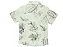 CAMISA MENINO FLORAL DE LINHO FUNDO COR AREIA COM FOLHAGEM MARROM - TAMANHO 2 À 8 - Imagem 4