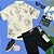 CAMISA MENINO FLORAL DE LINHO FUNDO COR AREIA COM FOLHAGEM MARROM - TAMANHO 2 À 8 - Imagem 2
