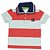 CAMISETA POLO MENINO CINZA E VERMELHO TAMANHO 1 AO 8 - Imagem 1