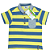 CAMISETA POLO LISTRADA DE MALHA TAMANHO 2 AO 8 - Imagem 1