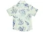 CAMISA MENINO FLORAL DE LINHO FUNDO COR AREIA COM FOLHAGEM AZUL - TAMANHO 2 À 8 - Imagem 4