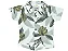 CAMISA MENINO FLORAL DE MALHA COR BRANCA OU PRETA DE FUNDO COM FOLHAS DIVERSAS - TAMANHO 2 À 8 - Imagem 3