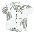 CAMISA MENINO FLORAL DE MALHA COR BRANCA  COM FOLHAS DIVERSAS - TAMANHO 2 À 8 - Imagem 1