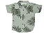 CAMISA MENINO FLORAL DE MALHA COR CINZA FUNDO COM FOLHAS DIVERSAS - TAMANHO 2 À 8 - Imagem 3