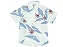 CAMISA MENINO FLORAL DE LINHO  FUNDO BRANCO COM FOLHAGEM -TAMANHO 2 À 8 - Imagem 3