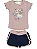 Conjunto Menina shorts e camiseta Cachorrinho com strass  - Tamanho 2 ao 8 - Imagem 2
