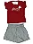 Conjunto Menina Shorts e camiseta Flower Tamanho 01 ao 8 - Imagem 1