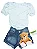 SHORTS JEANS MENINA COM APLIQUE PATCH DE URSINHO MOSCHINO  E POM-POM - TAMANHOS 2 AO 8 - Imagem 3