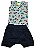 CONJUNTO FRESCOR BODY SEM MANGA ESTAMPA CARRINHO E SHORTS SARUEL AZUL ESCURO TAMANHO P AO GG - Imagem 1