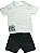 Conjunto Menino Shorts e camiseta listra mescla Original Academy - Tamanho 2 ao 8 - Imagem 2