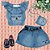 CONJUNTO MENINA JEANS LINDINHA BLUSINHA OMBRO DE CIGANINHA ACOMPANHA BOLSINHA - TAMANHO 3 À 8 - Imagem 2