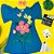 VESTIDO NANAI AZUL NEON FLORAL TAMANHO 1 AO 8 - Imagem 2