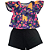 CONJ NANAI CROPPED + SHORTS NEON ROXO TAMANHO 1 AO 8 - Imagem 1