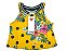 CONJ NANAI CROPPED + SHORTS AMARELO QUEIMADO E CINTO TAMANHO 1 AO 8 - Imagem 3