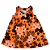 VESTIDO PIPA BY KYLY LARANJA NEON FLORAL TAM 1 AO 8 - Imagem 1