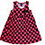 VESTIDO PIPA BY KYLY PINK NEON QUADRICULADO  TAM 1 AO 8 - Imagem 1