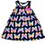 VESTIDO PIPA BY KYLY PRETO BORBOLETAS ROSA TAM 1 AO 8 - Imagem 1
